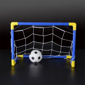 

Folding Mini Football Soccer Goal Post Net Set with Pump Kids Sport Indoor Outdoor Games Toys Child Birthday Gift Plastic