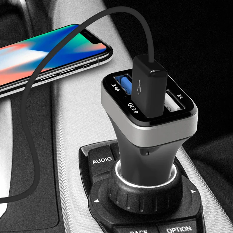 QC3.0 автомобильное зарядное устройство для прикуривателя 4 USB порта автомобильный