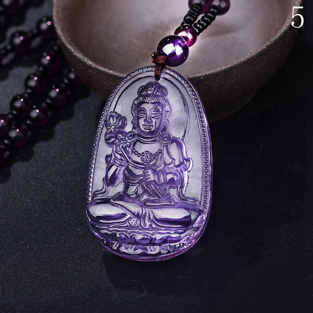 Кристалл восемь покровителей Святого Будды кулон ожерелье мужской и женский Wicca натуральный кристалл подвеска амулет Grinch трендовые ювелирные изделия