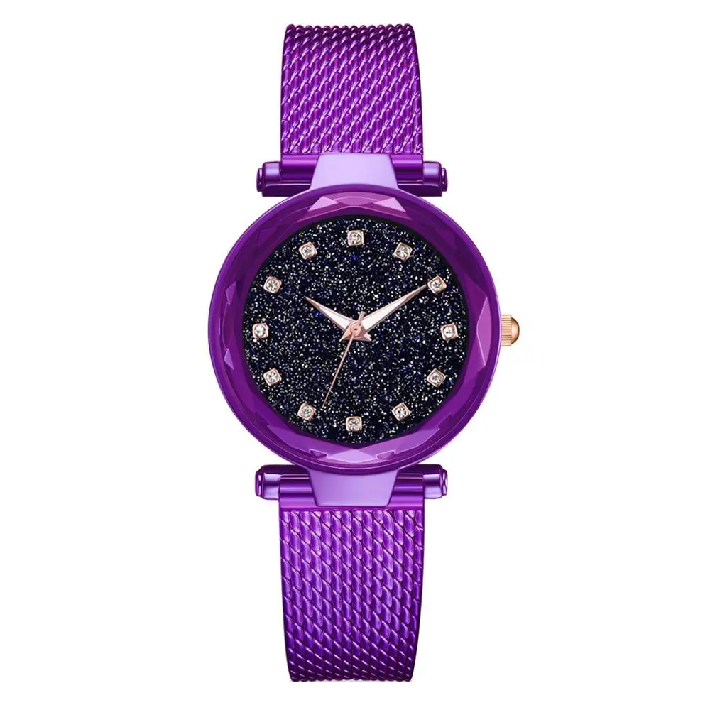 

Hot Selling Women's Watches With Starry Sky Simple Clock Luxury Dial Ladies Quartz Wristwatch Buckle Strap Reloj Mujer@50