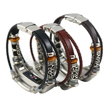 

High Recommend Replacement Leather Wristband Band Strap Bracelet For Fitbit Alta/Fitbit Alta HR fitness tracker activity tracker