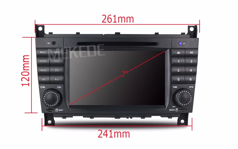 Top Android 8.1 Quad core HD screen car dvd player for Benz C Class W203 2004-2007 c200 CLK W209 free shipping 8G map card 4