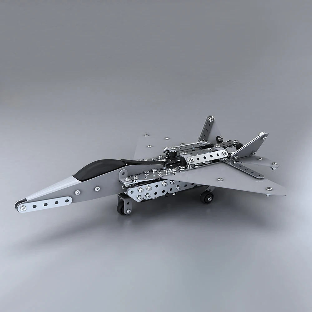

660Pcs Fighter Intelligent Construction Set 3D Stainless Steel Model Kit DIY Gift Model Building Educational Toys for Children