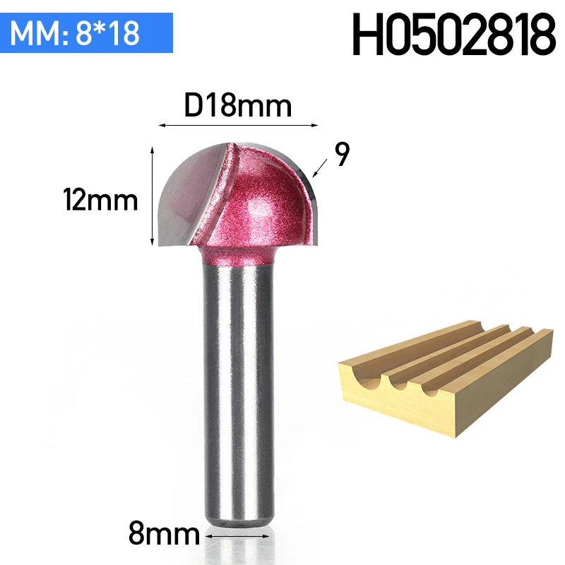 HUHAO 1 шт. 8 мм хвостовик круглый фрезы для древесины бухты коробка бит вольфрам карбида деревообрабатывающий Концевая мельница miiling резак - Длина режущей кромки: 8 x 18 mm