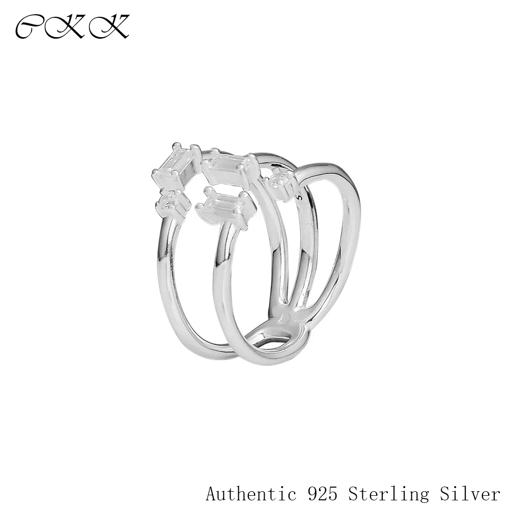 

Shards of Sparkle Ring 100% 925 Sterling Silver Clear Cz Rings for Women Lady Gift 2018 Winter Newest PFR186