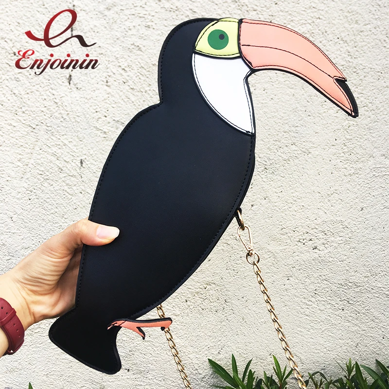 New Style Tropical Rainforest Animal Toucan Design Pu Fashion Mini Shoulder Bag Chain Bag Crossbody Messenger Bag Girl's Handbag New Style Tropical Rainforest Animal Toucan Design Pu Fashion Mini Shoulder Bag Chain Bag Crossbody Messenger Bag Girl's Handbag