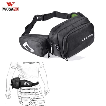 

WOSAWE Motorcycle Waist Bags Mens Womens Sports Belt Packs Drop Waist Fanny Pack Black 4.5L 26cm*10cm*15cm