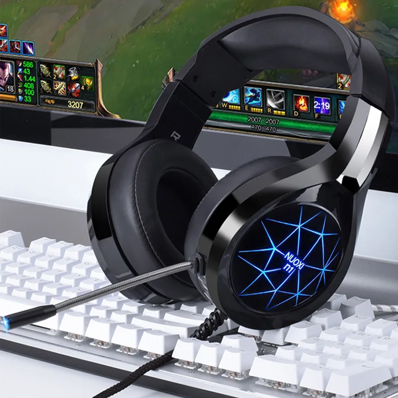 NUOXI Игровые наушники для Мобильный телефон компьютер PC 3 5 мм проводные с