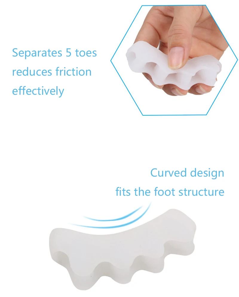 1 пара = 2 шт Мягкий силиконовый корректор вальгусной деформации стопы разделители для пальцев ноги буйон большой палец разделитель ноги распорка ног ножной выпрямитель