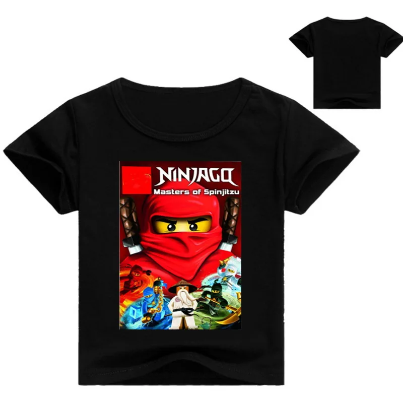 Лидер продаж года, футболки с короткими рукавами и круглым вырезом с рисунком из мультфильма ninjago Одежда для маленьких мальчиков летние футболки высокого качества H - Цвет: color at picture