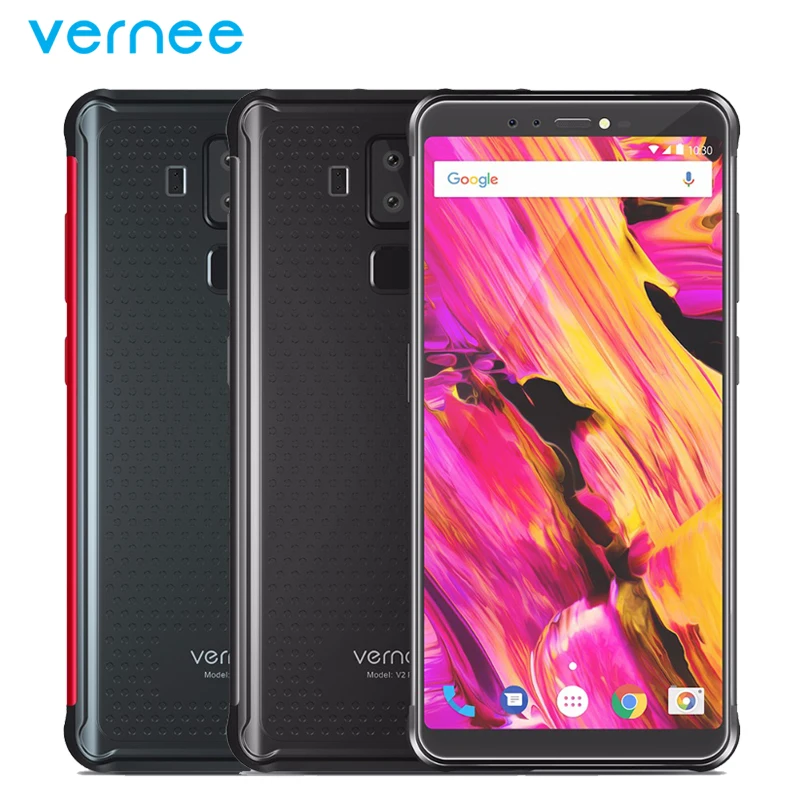 Vernee V2 Pro Водонепроницаемый мобильный телефон с IP68 5,99 дюйма 6G RAM 64G ROM MT6763 Octa Core Android 8,1 четыре Cam 6200 mAh NFC Смартфон