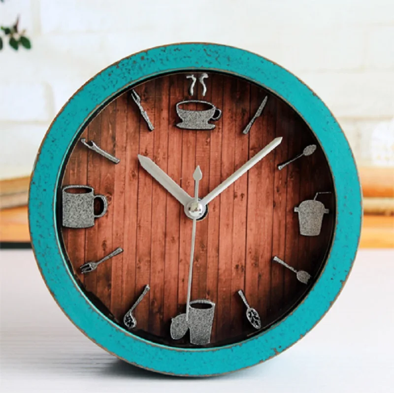 Сигнал тревоги автомобиля будильник, цифровой часы электронные настольные часы домашний декор клок Маса saatial Фаджр часы пластик с круглым белым циферблатом и приглушенный - Цвет: Зеленый