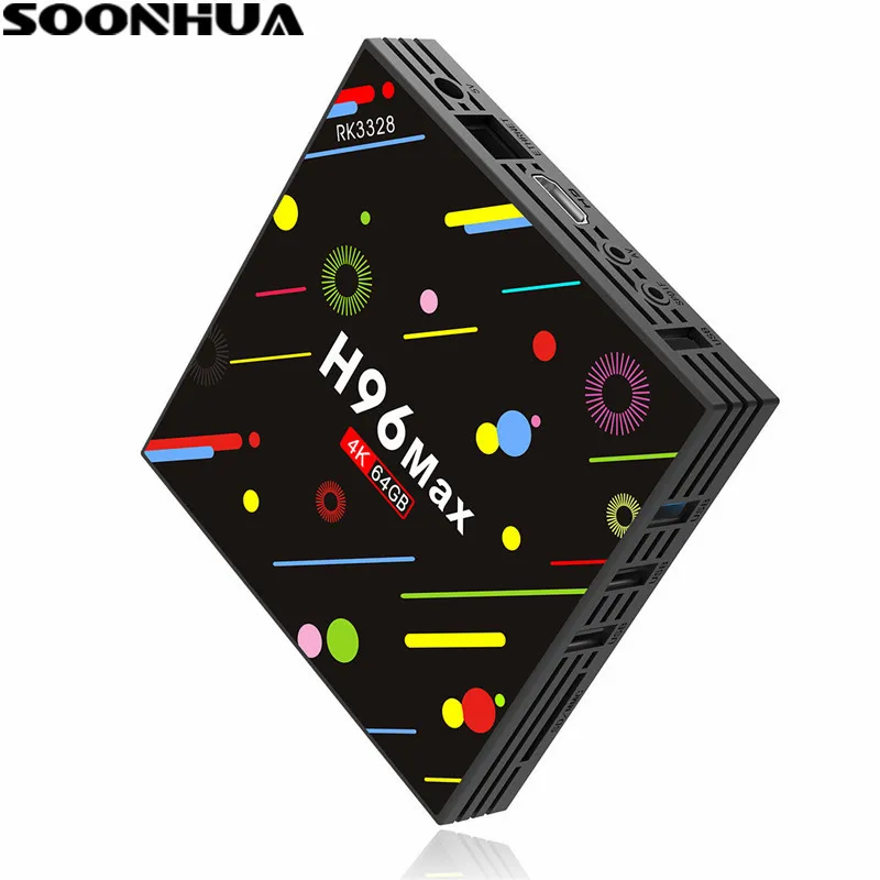 

SOONHUA H96 Android 7.1 TV Box Mini HD TV Box 4G 64G Quad Core 4K Smart TV Set top Box 2.4GHz USB3.0 WiFi Bluetooth Media Player