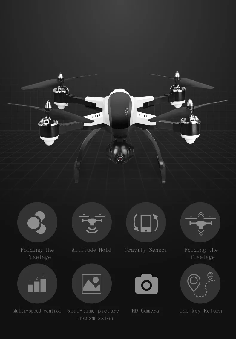 Радиоуправляемый Дрон XYCQ X33-1 мини складной селфи Дрон с Wi-Fi FPV 0.3MP или 2MP камерой удержание высоты Квадрокоптер