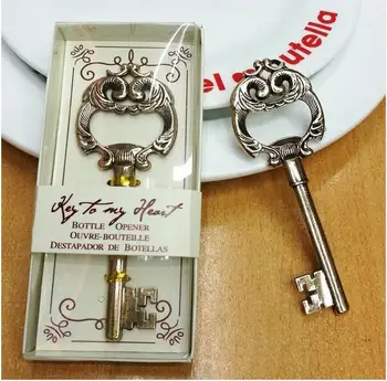 

Promotion wedding souvenir gift Antique Gold Key to My Heart Vintage Key Beer Bottle Opener 150 PCS/LOT DHL free shipping