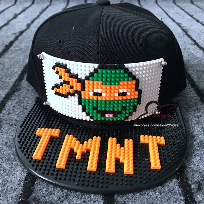 Новая бейсболка TMNT с мозаичным блоком, бейсболка в стиле хип-хоп, Snapback, DIY, Классические кепки для мужчин и женщин, шапка - Цвет: orange