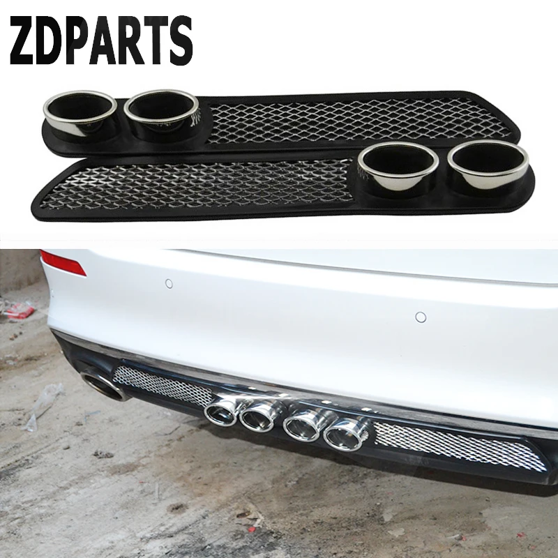 ZDPARTS 3D автомобильный карбоновый хромированный выхлопные трубы бампер наклейки для Ford Focus 2 3 Fiesta Mondeo Kuga Kia Rio Ceed Sportage