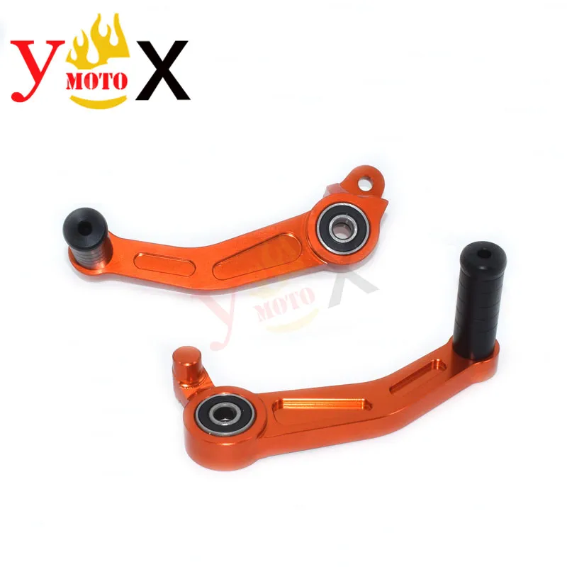 

Motorcycle Orange CNC Billet Brake Pedal & Gear Shift Lever Footrest Foot peg For KTM 125 200 390 11-UP RC 125/200/390 14-UP
