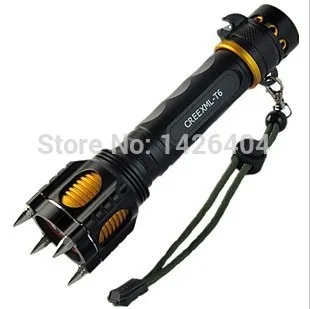 

Led Flashlight 2000 Lumen XML XM-L T6 Torch Camping Equipment The Lamp Lamps With Rivet Knife Alarm Waterproof