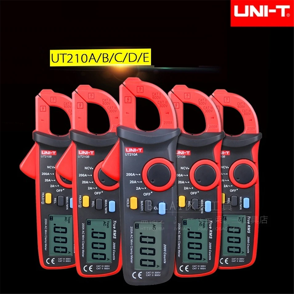UNI T UT210A UT210B UT210C UT210D UT210E True RMS Mini Digital Clamp ...