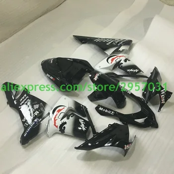 

Free screws+gifts for KAWASAKI Ninja ZX10R Black White WEST D3244 2004 2005 ZX10R 04 05 zx 10r 04 05 ABS Fairings set
