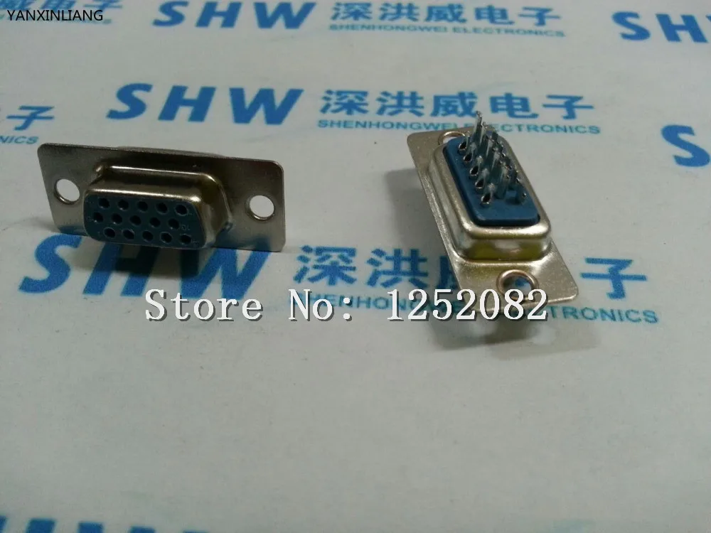 

NEW 50PCS DB15P three rows of female wire type video transmission VGA15 female connector