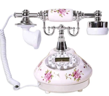 

ceramic rustic antique fixed telephone Handsfree/blue Backlit/Caller ID