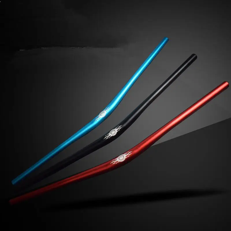 cheap 31.8mm*780mm Bike Riser Handlebar Al alloy MTB Road Mountain Bicycle Downhill Rushing Slope Swallow shaped Bar Dull Polish