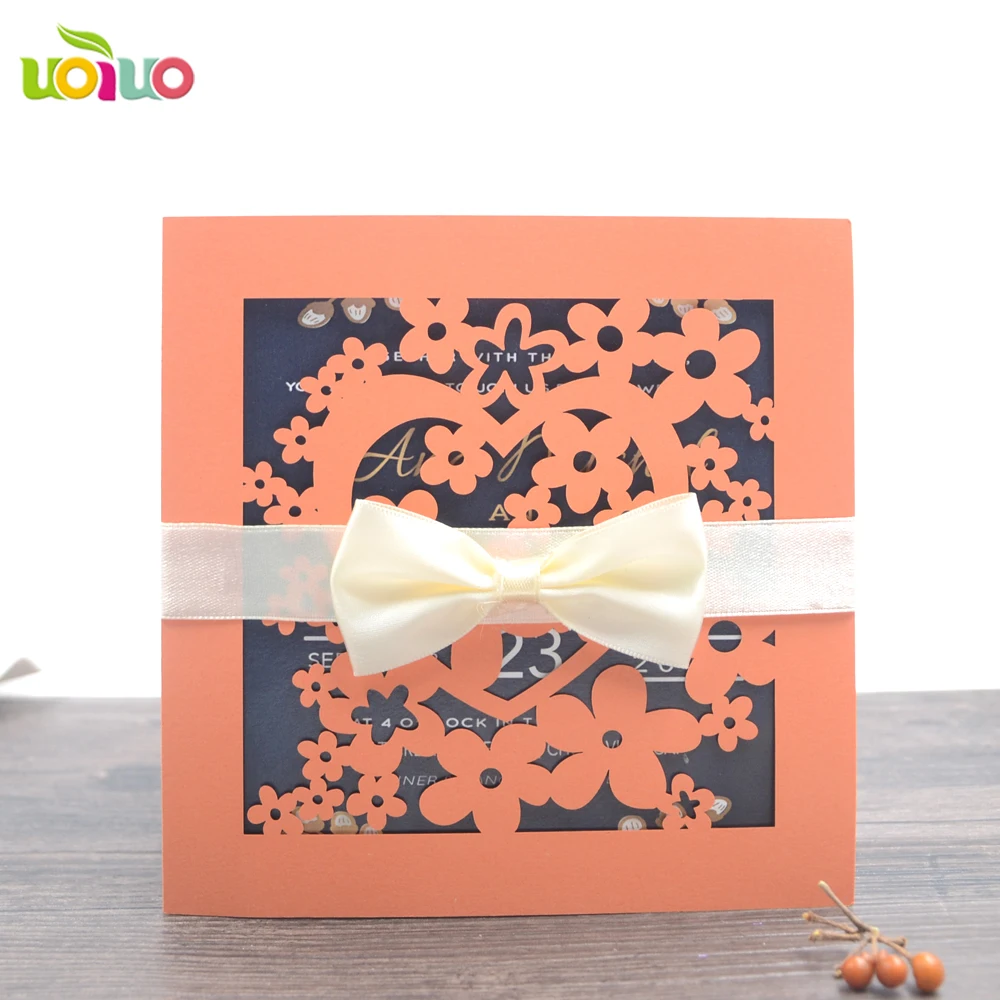 

20pc More Colors Personalized Card Laser Cut Wedding Invitations