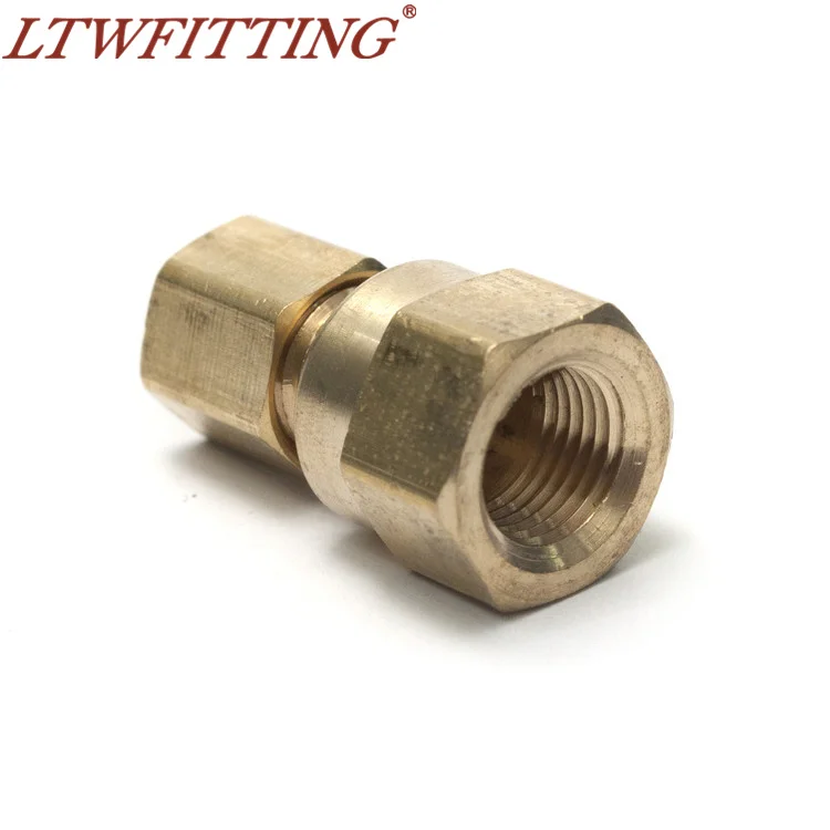 

LTWFITTING Brass 3/16" OD x 1/8" Female NPT Compression Connector Fitting