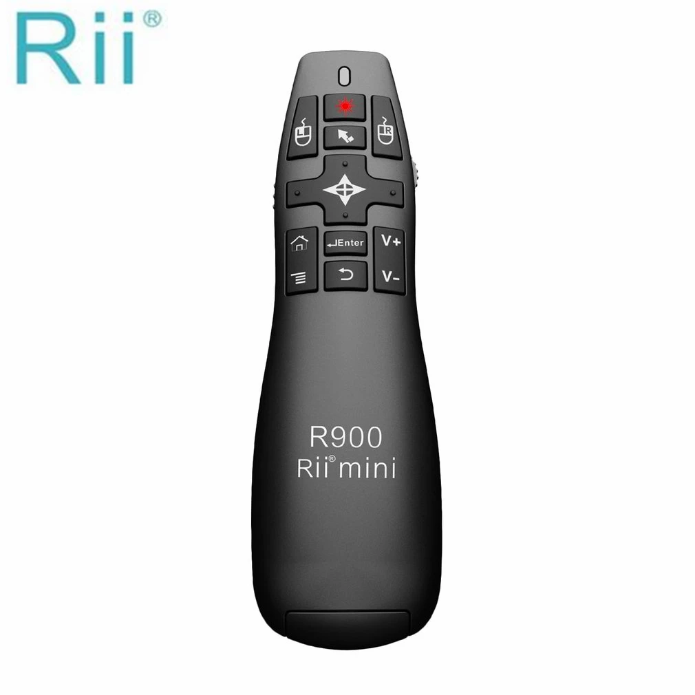 

Rii 2.4 GHz Gyro Sensing R900 mini Draadloze Lucht muis Toetsenbord Pointer functietoetsen Teclado voor Android TV Box PC HTPC
