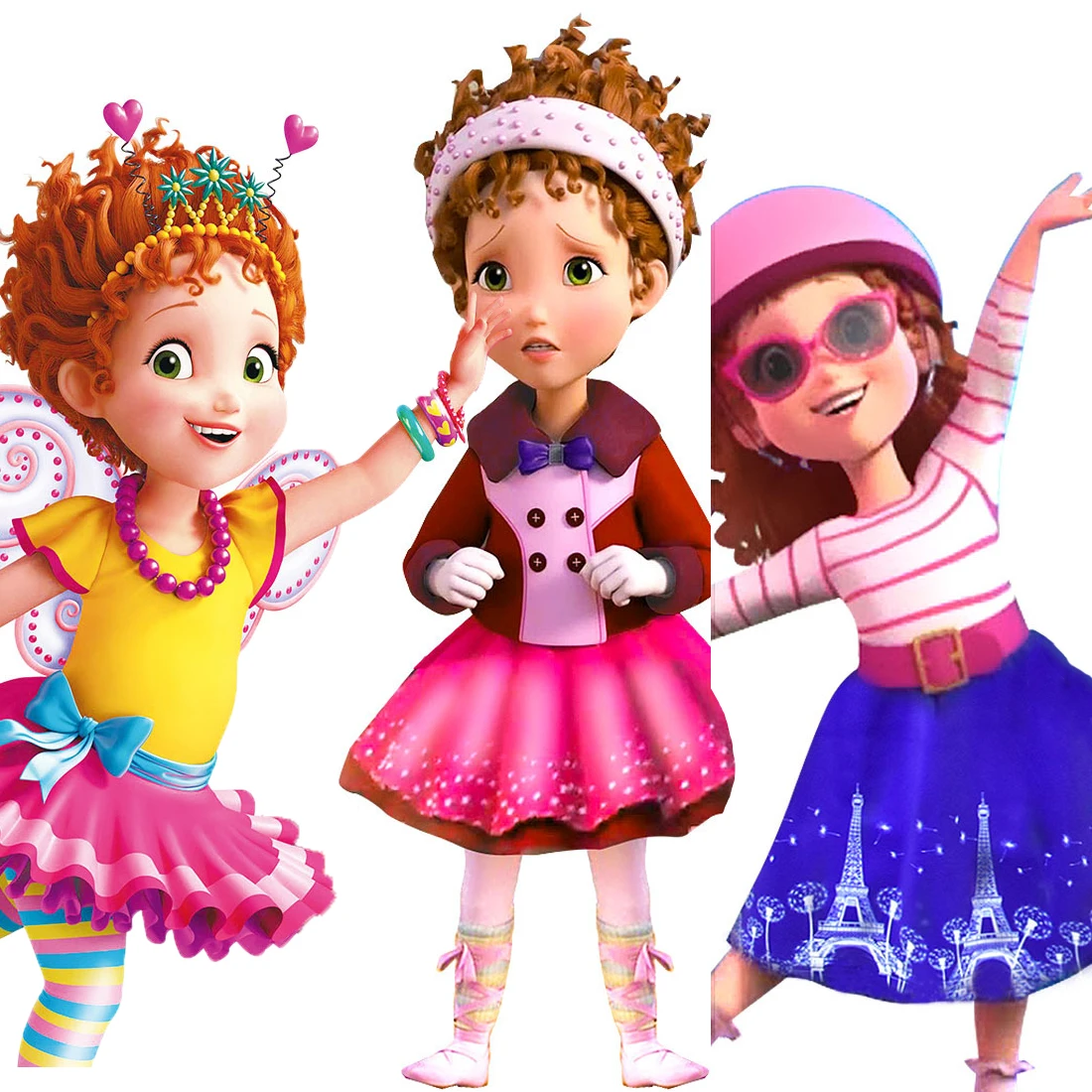 

Cute Fancy Nancy Girl Dress Kids Summer Clothing Children Princess Party Dress Birthday Gift Cartoon Baby Show Clothes with Belt