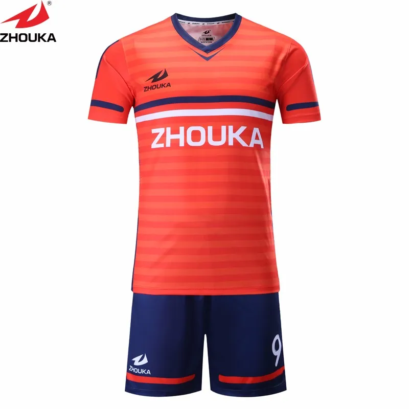 Orange football uniform season custom team uniform personal design