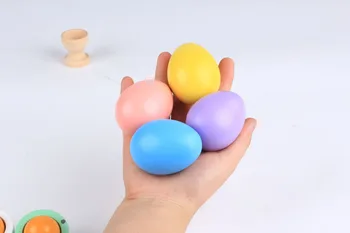 

DIY Painting graffiti Easter egg model toy Wooden realistic simulation eggs Holiday DIY Decoration