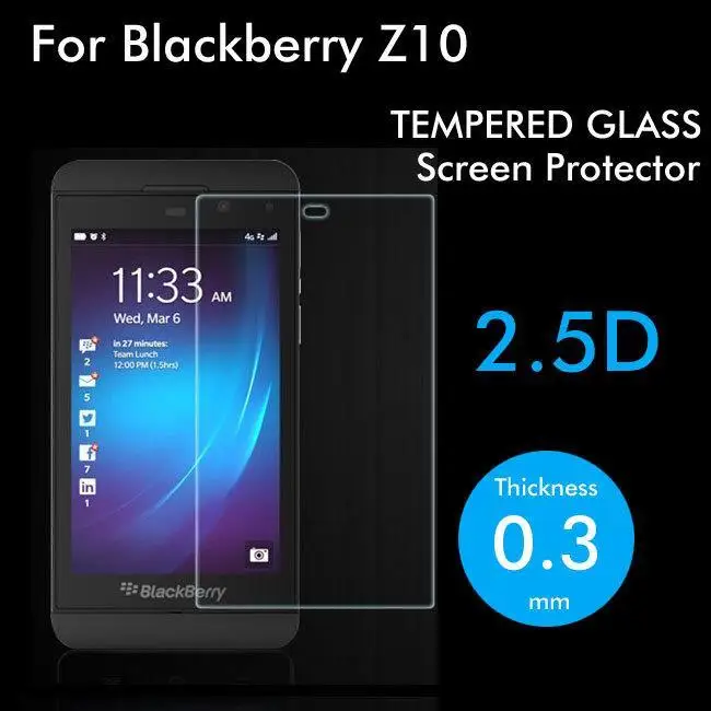 

2.5D For Blackberry Z10 Tempered Glass 9H High Quality Protective Film Explosion-proof LCD Screen Protector For Blackberry Z10