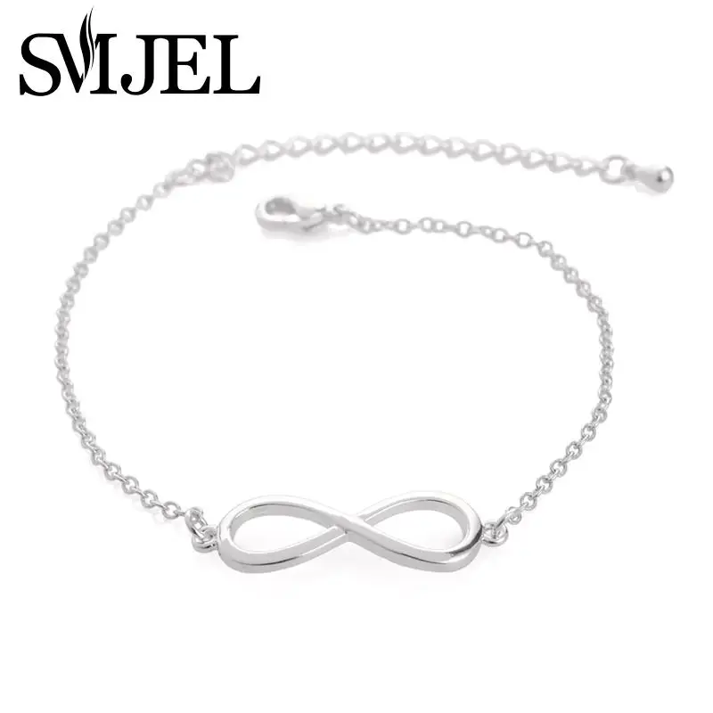 Smjel Модные украшения бесконечности браслет для Для женщин восемь форма пара Браслеты подарки на день рождения 10 pcs-cb003