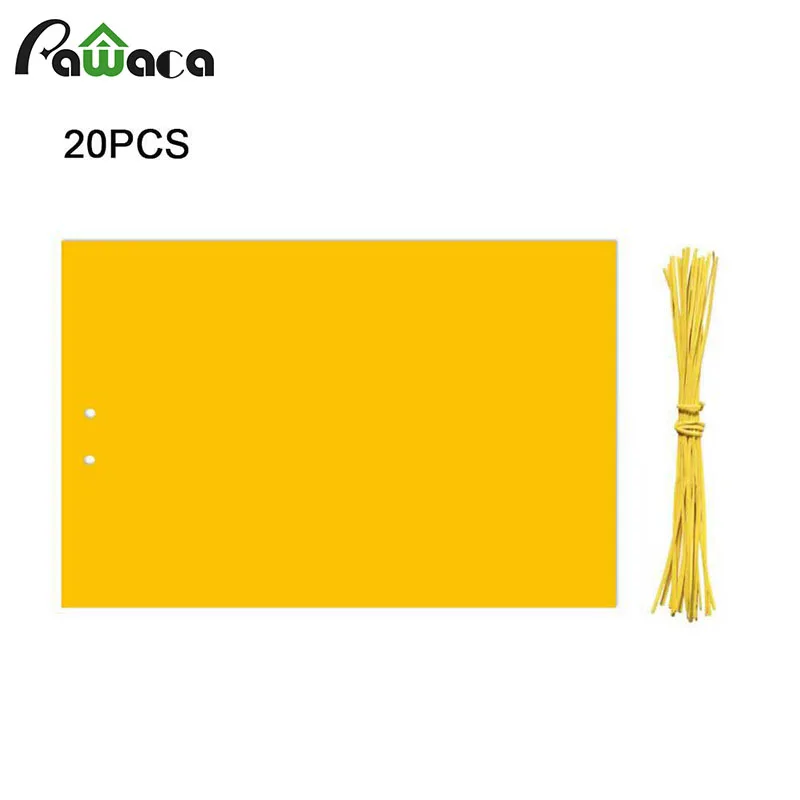 

20pcs Strong Flies Traps Bugs Sticky Board Catching Aphid Insects Pest Trap Device Kill Outdoor Fly Trap for Aphids 20* 25 cm
