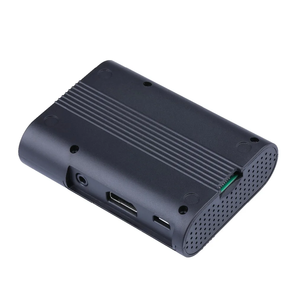 Raspberry Pi 3 Model B + ABS Чехол черный прозрачный корпус с алюминиевым радиатором