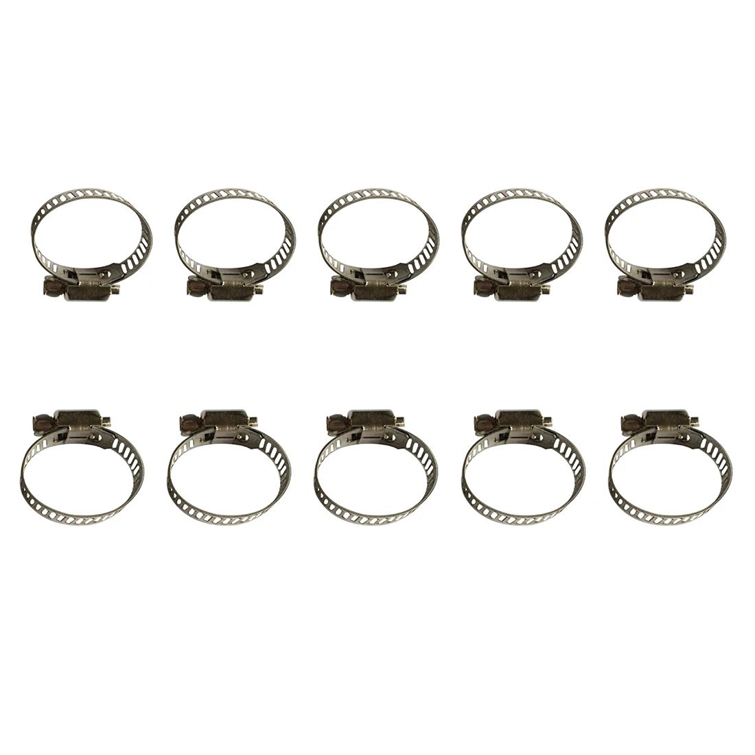 

Hot 10Pcs Adjustable Stainless Steel Drive Hose Clamp Tri Clamp Fuel Line Pipe Worm Gear Clip Tube Fasterner Spring Clip