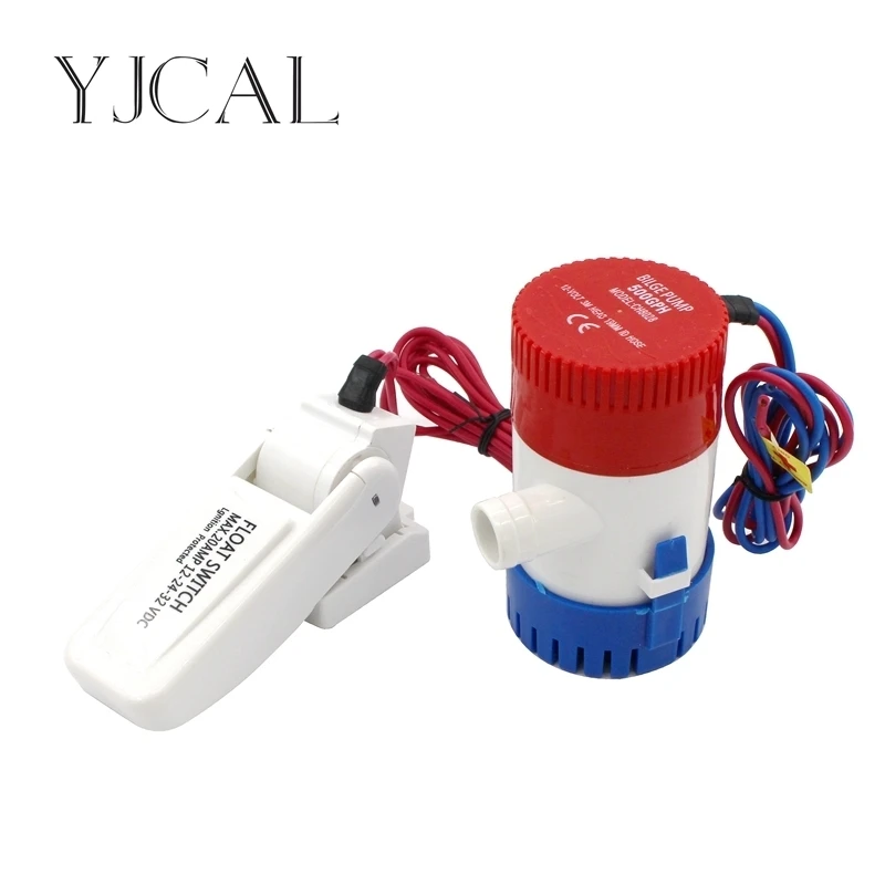 Pompa Di Sentina 500Gph Dc 12 V 24 V Interruttore A Galleggiante Tuta Combinazione Elettrico Pompa Acqua Per Aquario Sommergibile Idrovolante Motore C