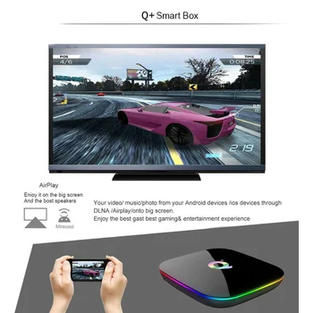 

Q Plus Mini Smart TV Box Android 8.1 H6 Quad Core Movie WIFI 2.4G 6K 3D HD Media Player Set-top Box Romote satellite receiver