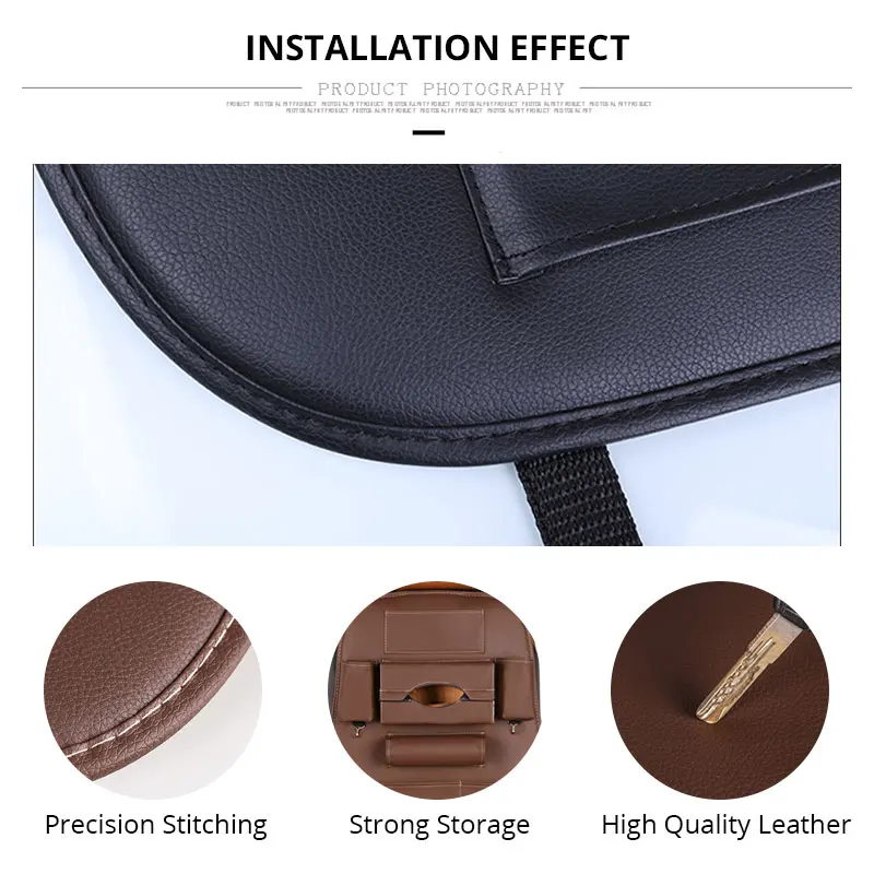 Car Seat Back Storage Bag Universal PU Leather Seats Organizer Travel Box Pocket Stowing Tidying Protector Kids Auto Accessoires (3)