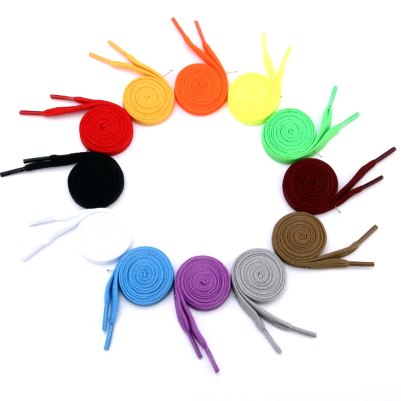 

12 colors shoelace A pair of classic flat double hollow woven laces 100CM sports casual laces Shoe Strings for Boot Sneaker