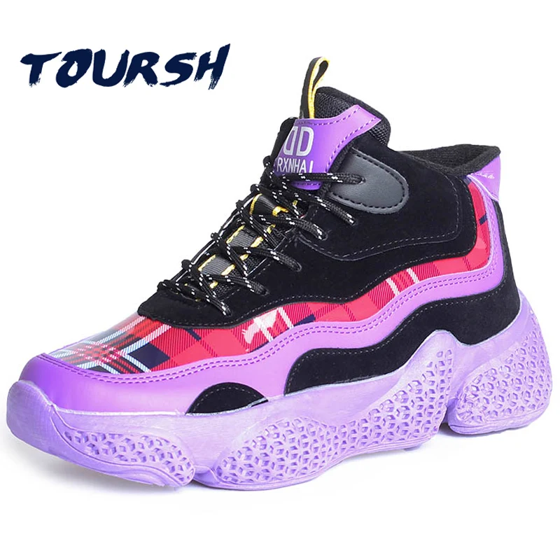 

TOURSH 2019 Fashion Women Casual Shoes Platform Shoes Sneakers Chaussure Femme Platform Tenis Zapatos De Plataforma Negros