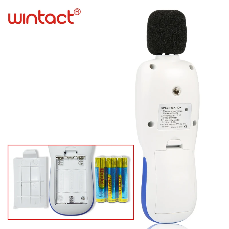 WINTACT WT85 мини шумомеры 30~ 130 дБ Цифровой измеритель шума децибел