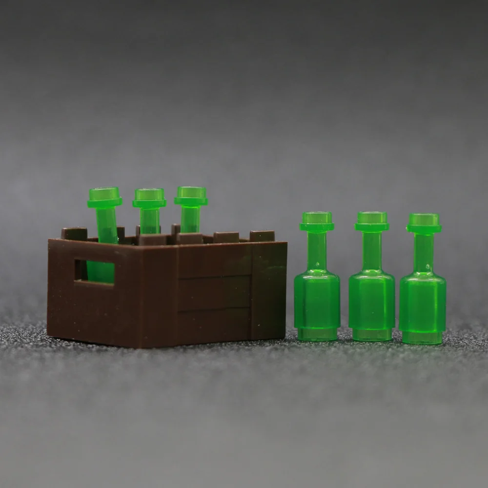 compatible legoed green bottle