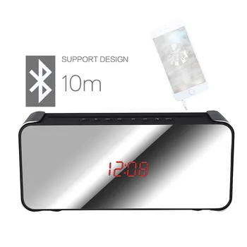 

VOBERRY Wireless Bluetooth Speaker 5.0 Stereo Bluetooth Speakers Clock Portable Mini Wireless Waterproof Speaker Player Radio #2