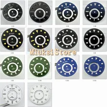 Модные трендовые Роскошные Брендовые Часы Bliger 35,6 мм GMT с зеленым люминесцентным циферблатом с логотипом, подходят для часов Sea gull 5833A