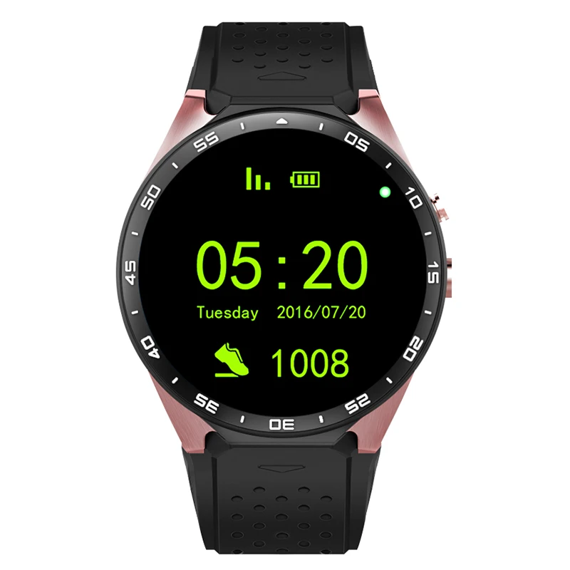 MOCRUX KW88 Шагомер Смарт-часы Android Smartwatch монитор сердечного ритма часы телефон Smartwatch Android gps с 2MP камерой - Цвет: Smartwatch Gold