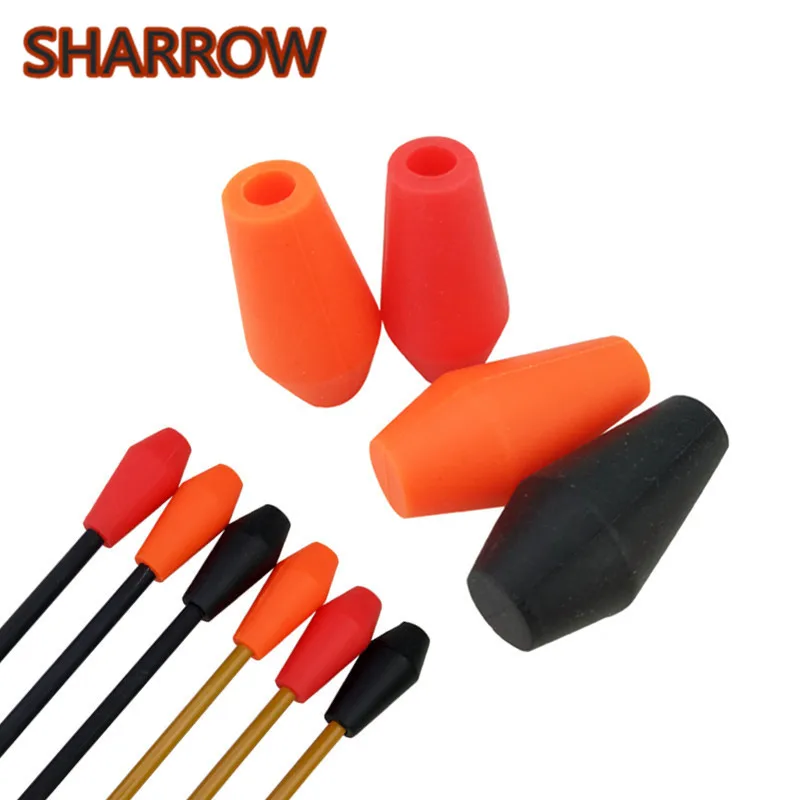 

24Pcs Archery Soft Rubber Arrowhead Rubber Arrow Tips Fit 6mm/8mm Arrow Shaft Blunt Broadheads For Shooting Peactice Accessories